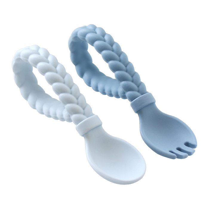 Itzy Ritzy Sweetie Spoons Silicone Spoon and Fork Set