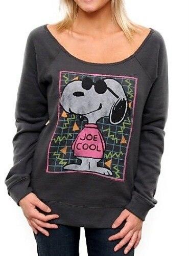 Joe Cool Off The Shoulder Fleece Long Sleeve Sweatshirt-tvso