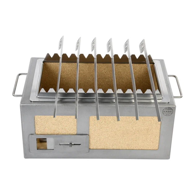 G102 SR Kasai Konro Skewer Rack for Medium Wide Grill x6 Skewers.