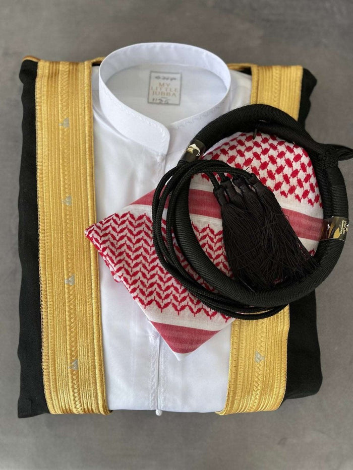 Kids Al Asfar 4 pcs Thobe Set