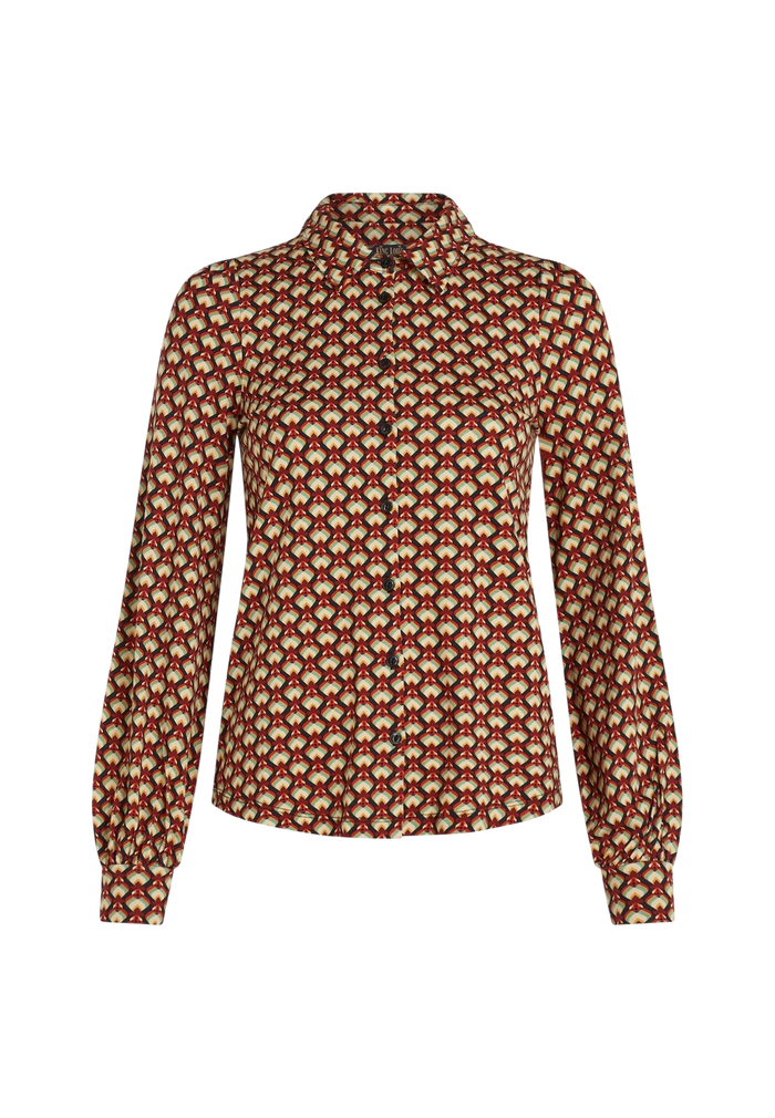 KING LOUIE Maisie Blouse Valet Cabernet Red
