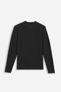 MAGLIA GIROCOLLO A COSTINE NERO