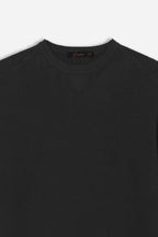 MAGLIA GIROCOLLO A COSTINE NERO