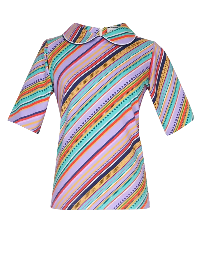 MARGOT TOP Crossbar Bluse Multi