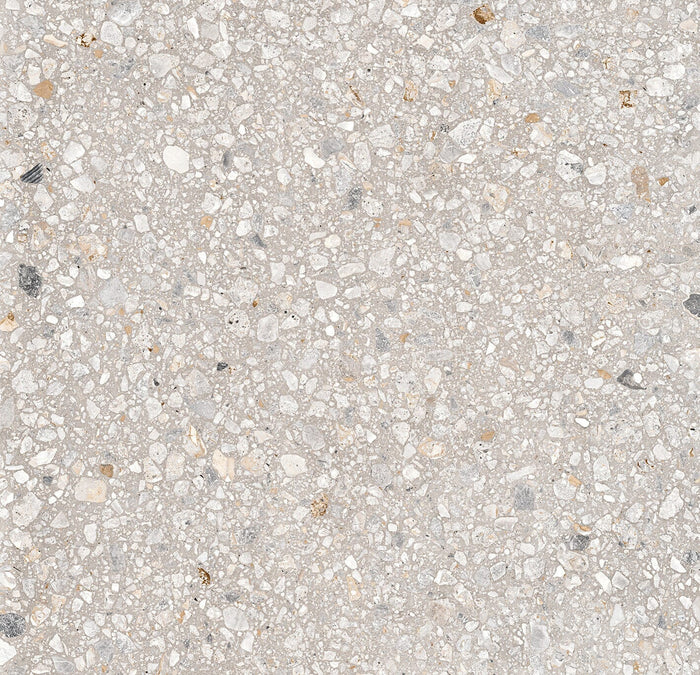 Beige terrazzo effect tile