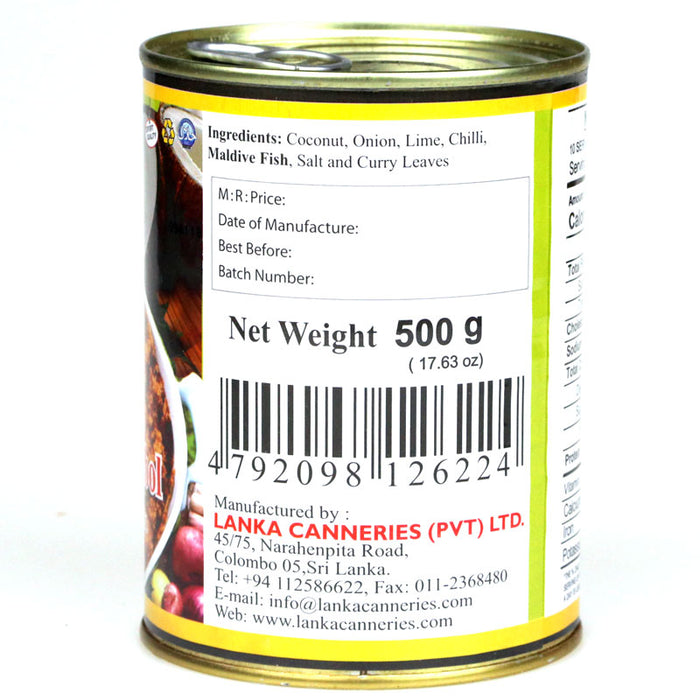 Pol Sambol Ingredients