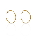 Pair of elegant twisted gold hoop earrings with post backs, styled as Monte Carlo Hoops (Gold) | Love You More, perfect for a refined and timeless look.