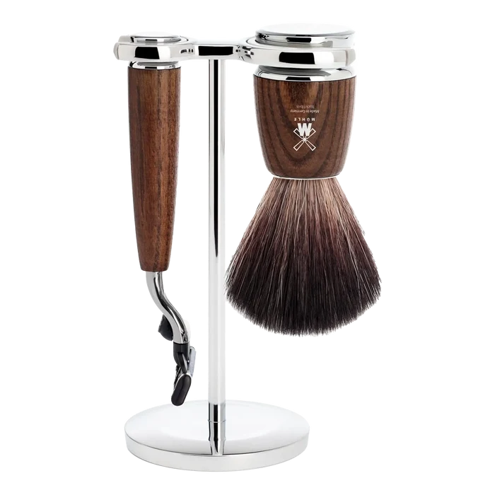 Mühle Rytmo Black Fibre barbersett 3 deler - Mach3