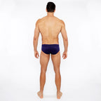 Navy Arrows Textured Swim Brief W/Buckle St-8021-01