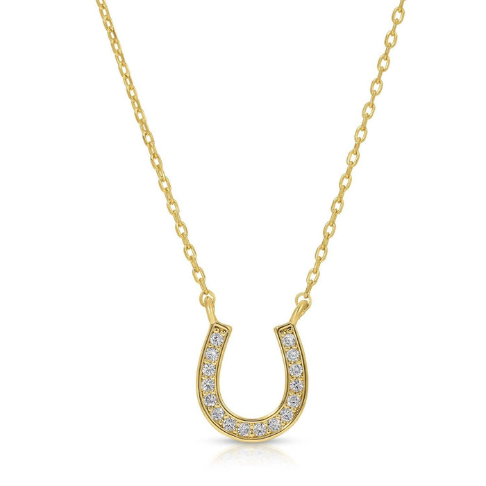 Necklace-Pave Horseshoe