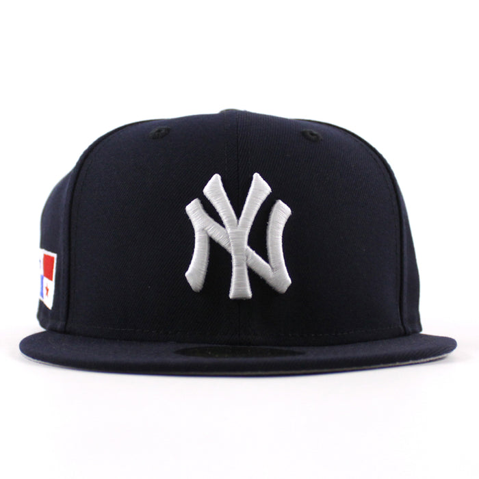 New York Yankees PANAMA New Era 59Fifty Fitted Hat (Navy Gray Under Brim)