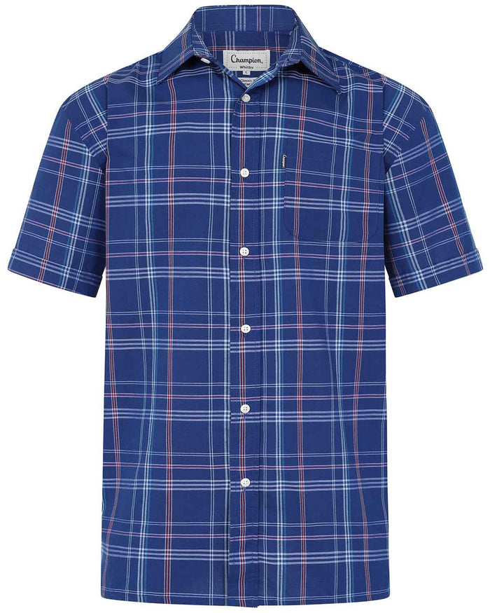 Newquay Mens Short Sleeve Casual Check Shirt  - Image 2 - Country Collection