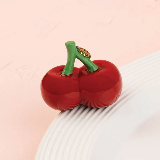 Nora Fleming Cheery Cherries Mini | Hand-Painted Cherry Mini