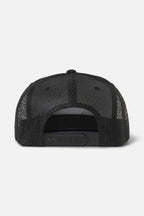 Back Laydown Image for Oath Trucker Hat - Black/Black