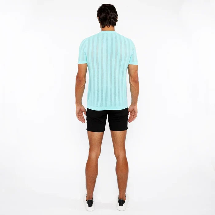 Ocean Textured Knitted Crew Tee St-24304
