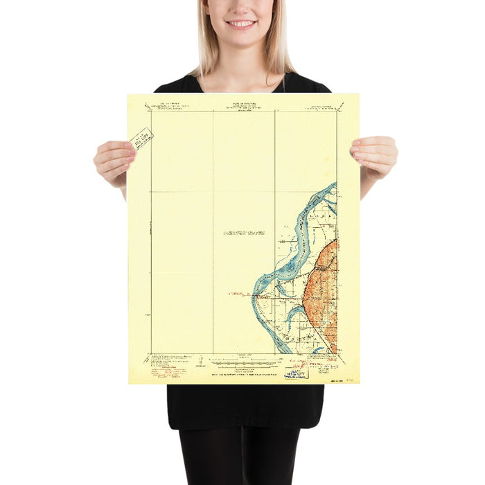 Old Map of Atchison, Kansas by USGS, 1926 – Missouri River & Marshall, Missouri