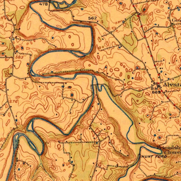 Old Map of Bowling Green, Kentucky by USGS, 1923 – Barren River & Smiths Grove