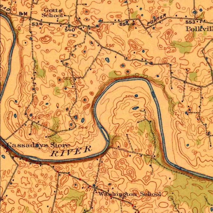 Old Map of Bowling Green, Kentucky by USGS, 1923 – Barren River & Smiths Grove