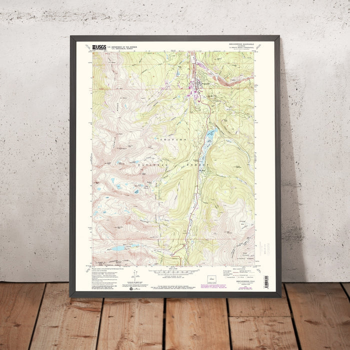Old Map of Breckenridge, Colorado by USGS, 1970 – Frisco, Quandary Peak & Hoosier Pass