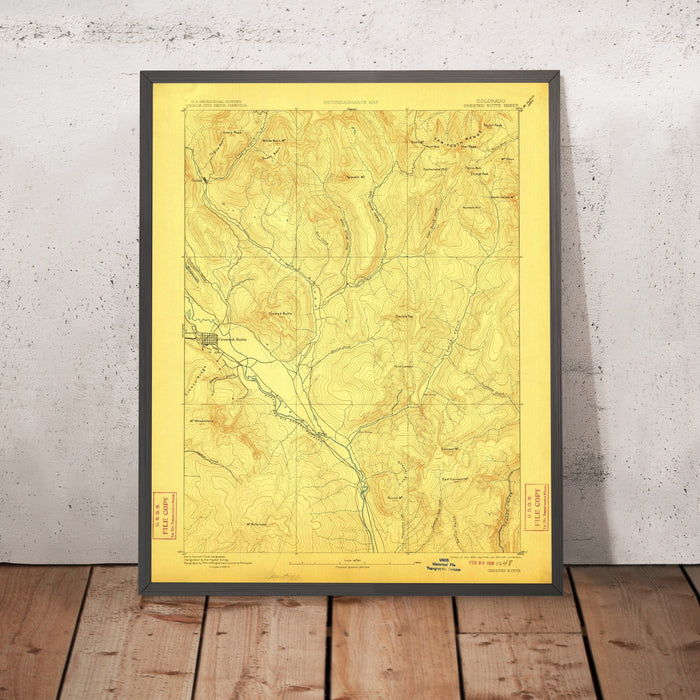 Old Map of Crested Butte, Colorado by USGS, 1893 – Gothic, Kebler Pass & West Elk Mountains