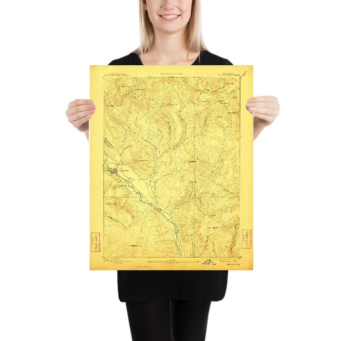Old Map of Crested Butte, Colorado by USGS, 1893 – Gothic, Kebler Pass & West Elk Mountains