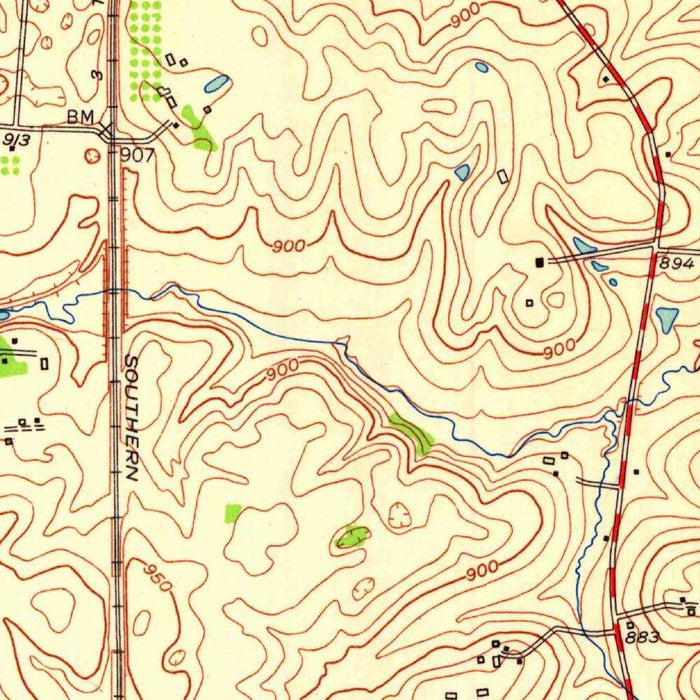 Old Map of Danville, Kentucky by USGS, 1952 – Boyle County, Junction City & Perryville