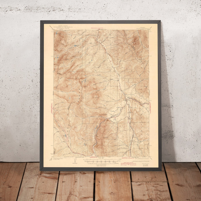 Old Map of Dillon, Colorado by USGS, 1934 – Frisco, Blue River & Ten Mile Canyon