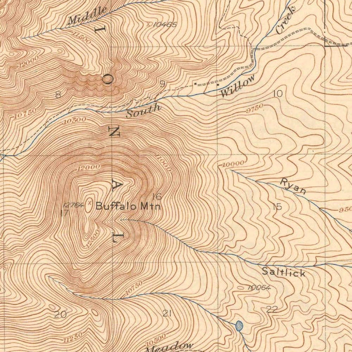 Old Map of Dillon, Colorado by USGS, 1934 – Frisco, Blue River & Ten Mile Canyon