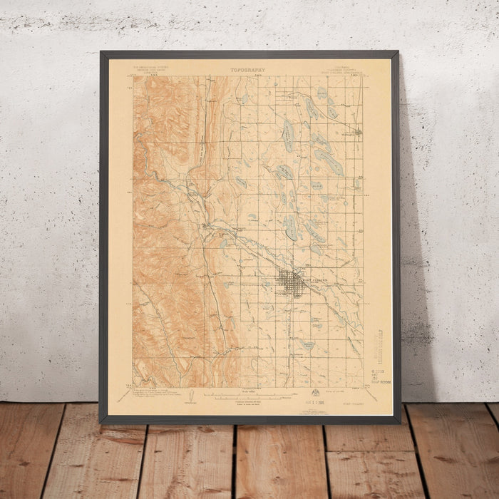 Old Map of Fort Collins, Colorado by USGS, 1908 – Wellington & Cache la Poudre River