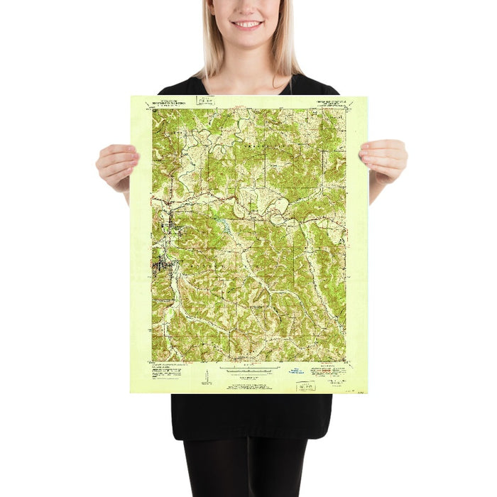 Old Map of French Lick, Indiana by USGS, 1951 – West Baden Springs, Paoli & Hoosier National Forest