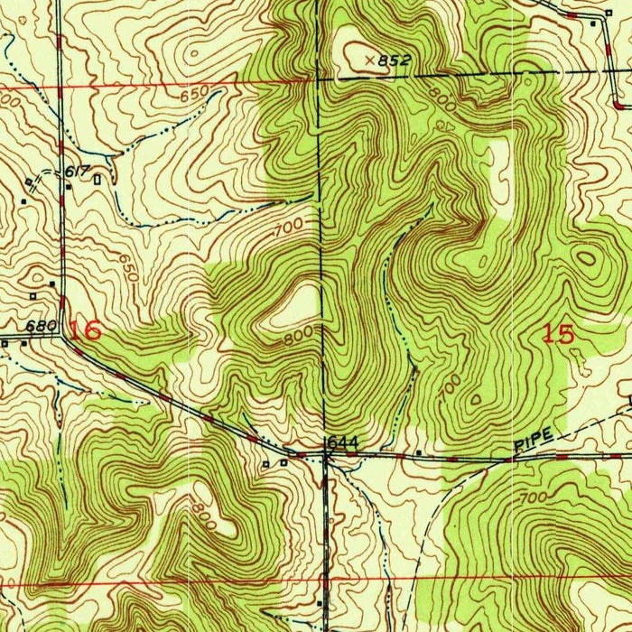 Old Map of French Lick, Indiana by USGS, 1951 – West Baden Springs, Paoli & Hoosier National Forest