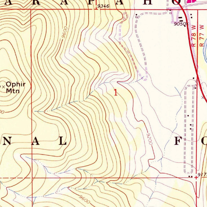 Old Map of Frisco, Colorado by USGS, 1970 – Dillon Reservoir & Breckenridge