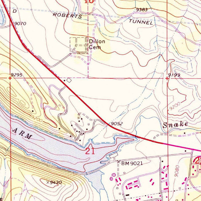 Old Map of Frisco, Colorado by USGS, 1970 – Dillon Reservoir & Breckenridge