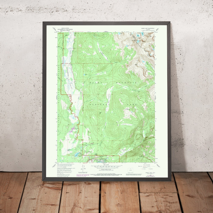 Old Map of Grand Lake, Colorado by USGS, 1958 – Rocky Mountain National Park & Shadow Mountain Lake