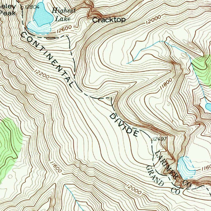 Old Map of Grand Lake, Colorado by USGS, 1958 – Rocky Mountain National Park & Shadow Mountain Lake