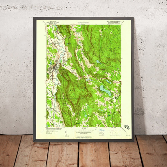 Old Map of Great Barrington, Massachusetts by USGS, 1958 – Monterey & Housatonic River