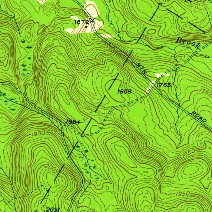 Old Map of Great Barrington, Massachusetts by USGS, 1958 – Monterey & Housatonic River