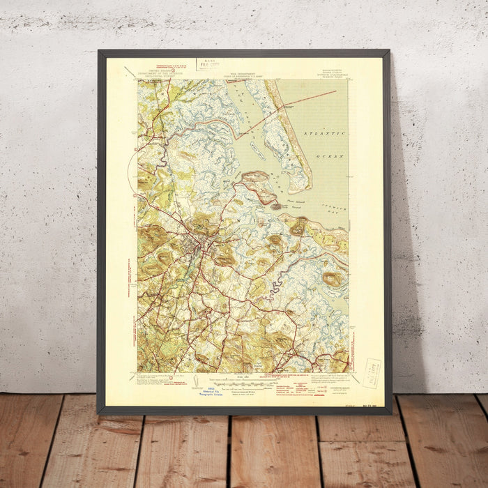 Old Map of Ipswich, Massachusetts by USGS, 1945 – Plum Island, Ipswich Bay & Cape Ann