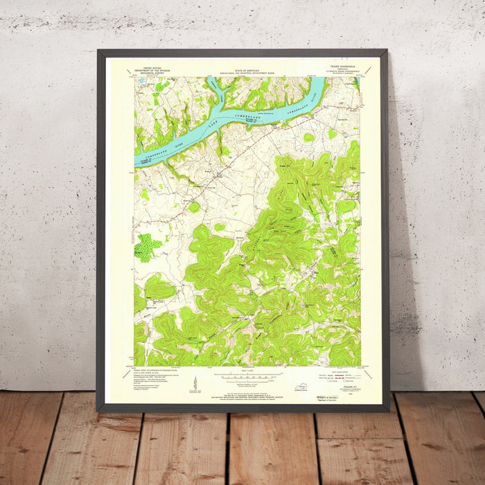 Old Map of Lake Cumberland, Kentucky by USGS, 1953 – Jamestown, Russell Springs & Cumberland River