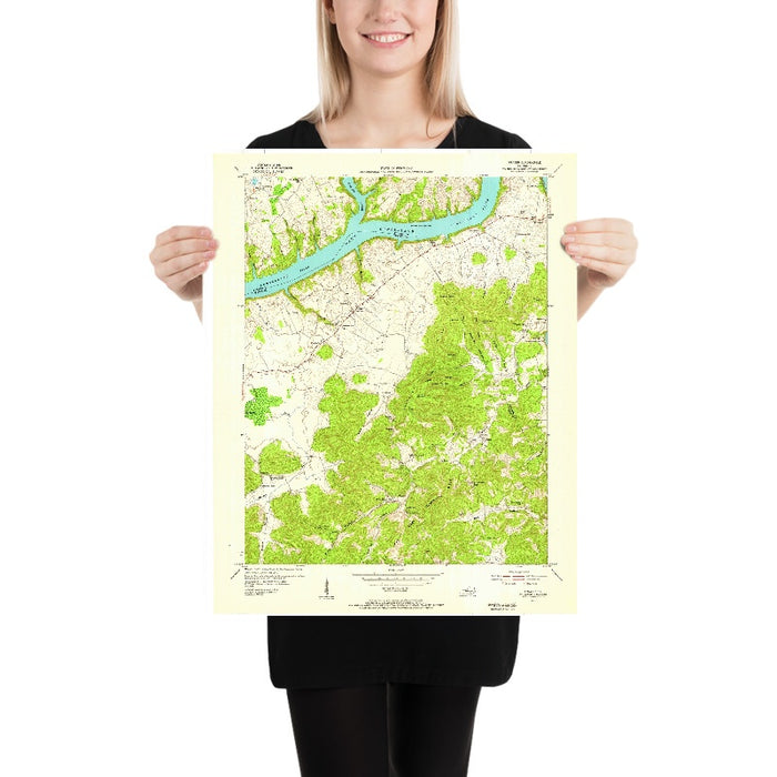 Old Map of Lake Cumberland, Kentucky by USGS, 1953 – Jamestown, Russell Springs & Cumberland River