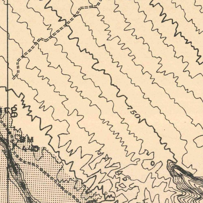 Old Map of Lake Havasu City, Arizona by USGS, 1943 – Colorado River & Whipple Mountains