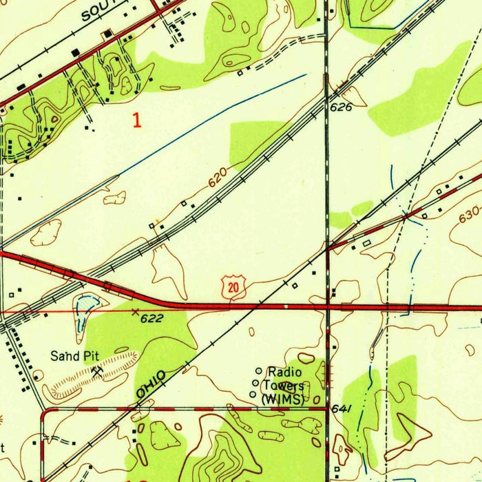 Old Map of Michigan City, Indiana by USGS, 1953 – Lake Michigan & Cool Springs