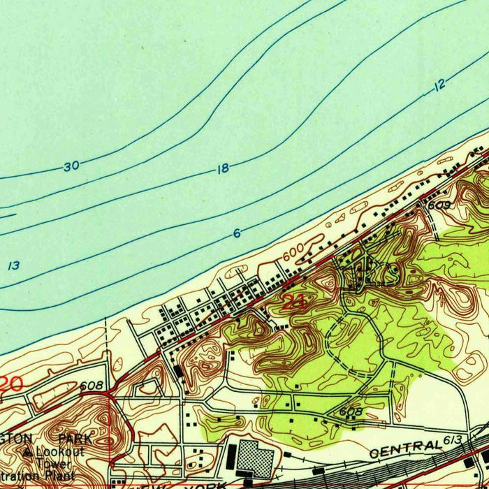 Old Map of Michigan City, Indiana by USGS, 1953 – Lake Michigan & Cool Springs