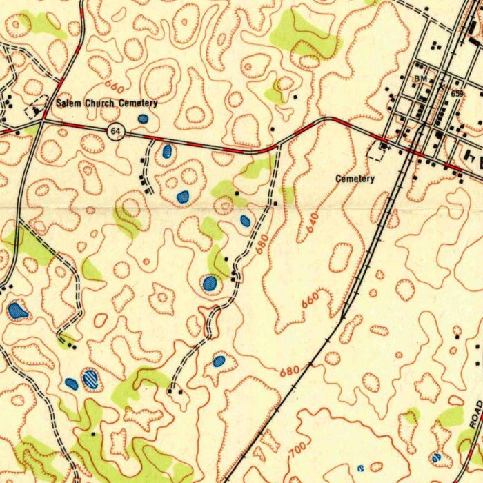 Old Map of Midway, Kentucky by USGS, 1948 – Guston & Woodford County