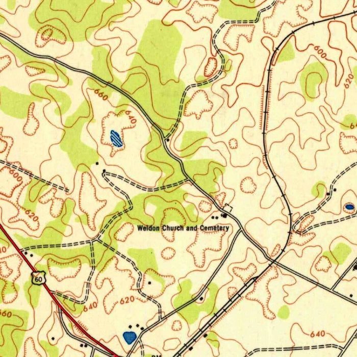 Old Map of Midway, Kentucky by USGS, 1948 – Guston & Woodford County