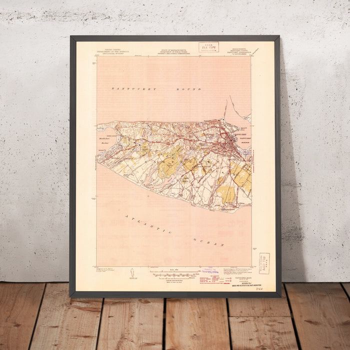 Old Map of Nantucket, Massachusetts by USGS, 1945 – Nantucket Harbor, Madaket & Sconset