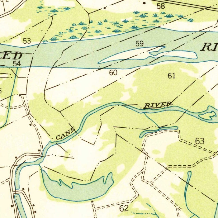 Old Map of Natchitoches, Louisiana by USGS, 1937 – Red River & Lake Natchitoches