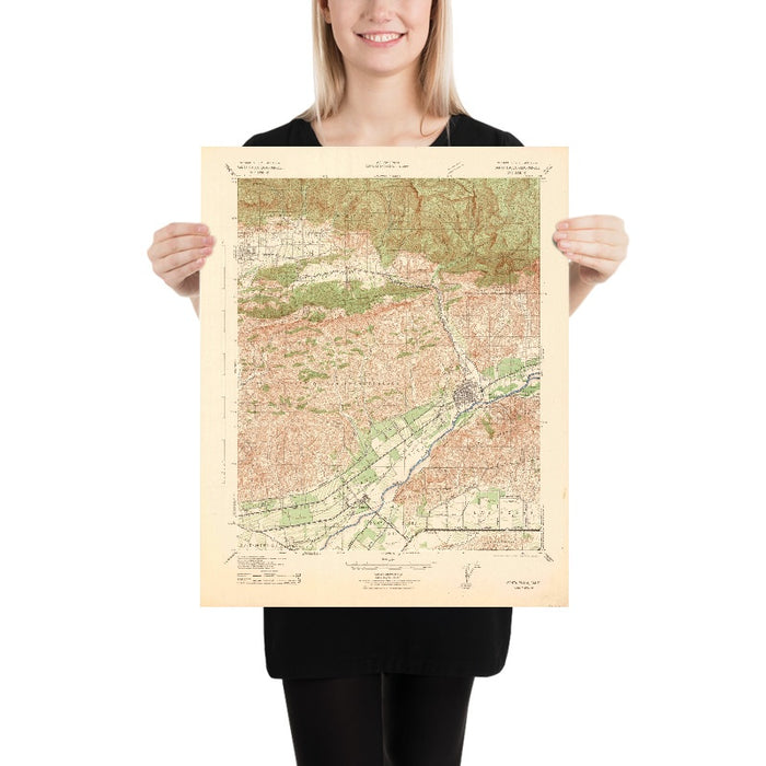Old Map of Ojai, California by USGS, 1942 – Santa Paula & Santa Clara River