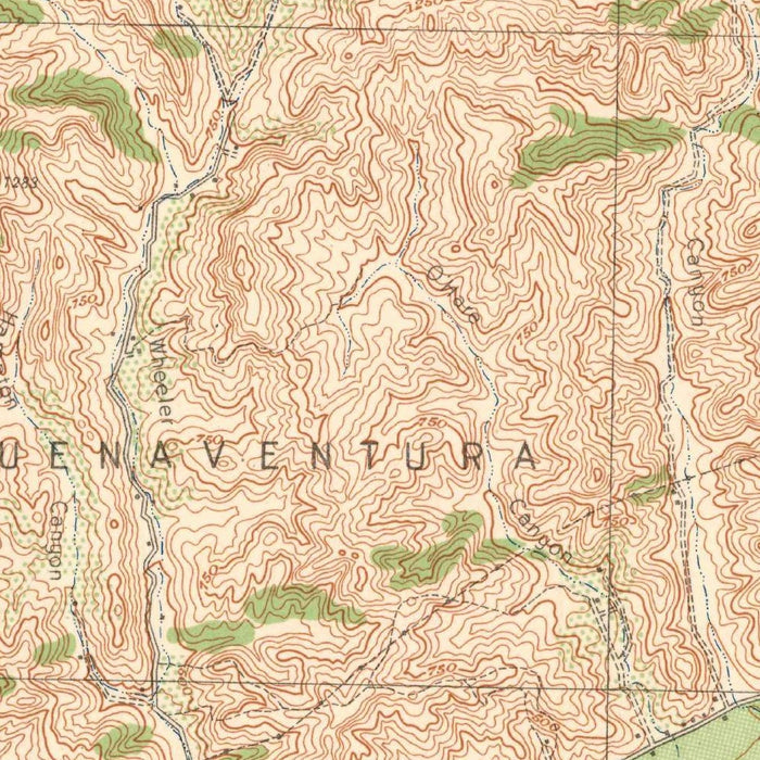 Old Map of Ojai, California by USGS, 1942 – Santa Paula & Santa Clara River