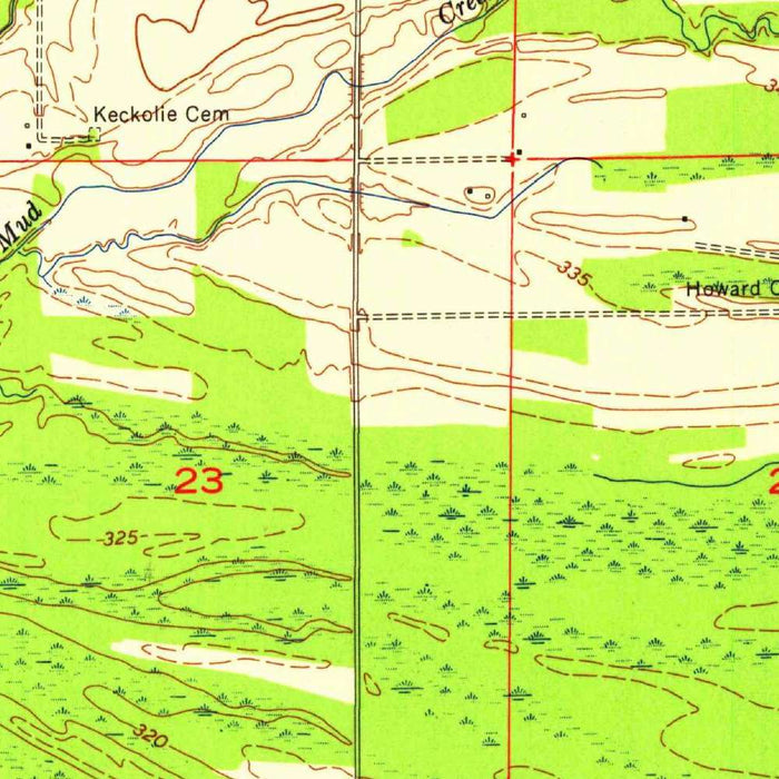 Old Map of Paducah, Kentucky by USGS, 1953 – Ohio River & Shoreline Park